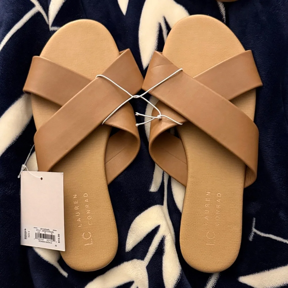 LC Lauren Conrad Brown Women's Sandals - Picture 1 of 2